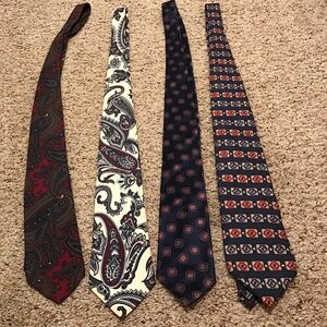 4 blue neckties